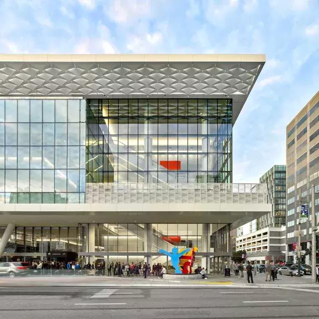 Exterior of San Francisco's Moscone Center.